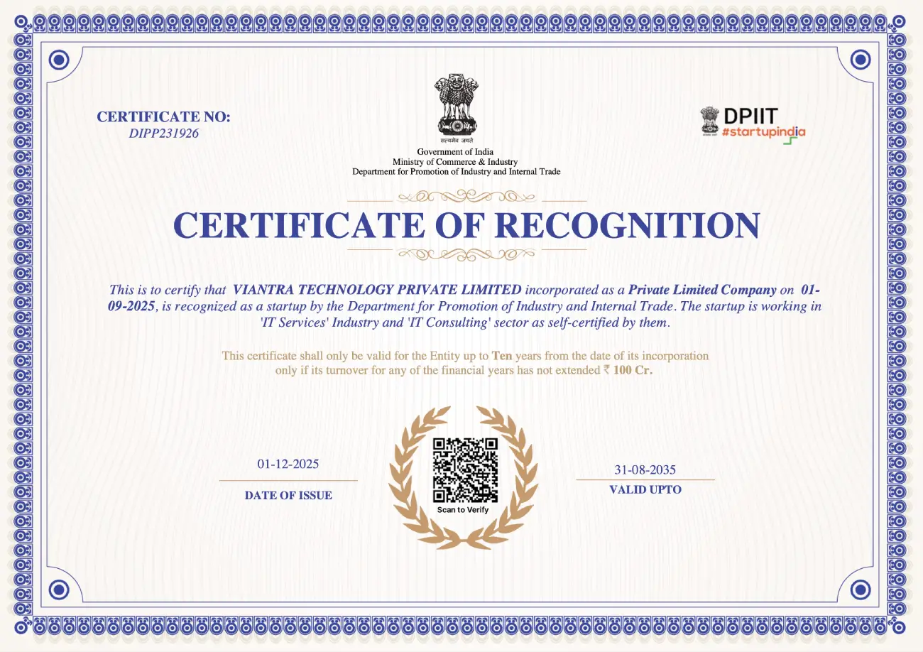 DPIIT / Startup India Recognition